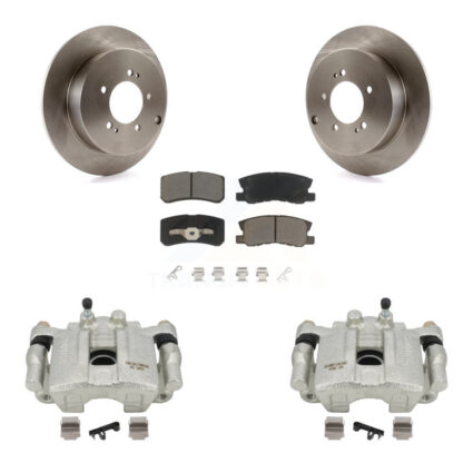 Rear Disc Brake Caliper Rotors And Ceramic Pads Kit For Mitsubishi Outlander KC8-100419C