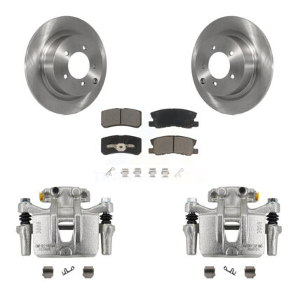 Rear Disc Brake Caliper Rotors And Ceramic Pads Kit For Mitsubishi Outlander KC8-100421C