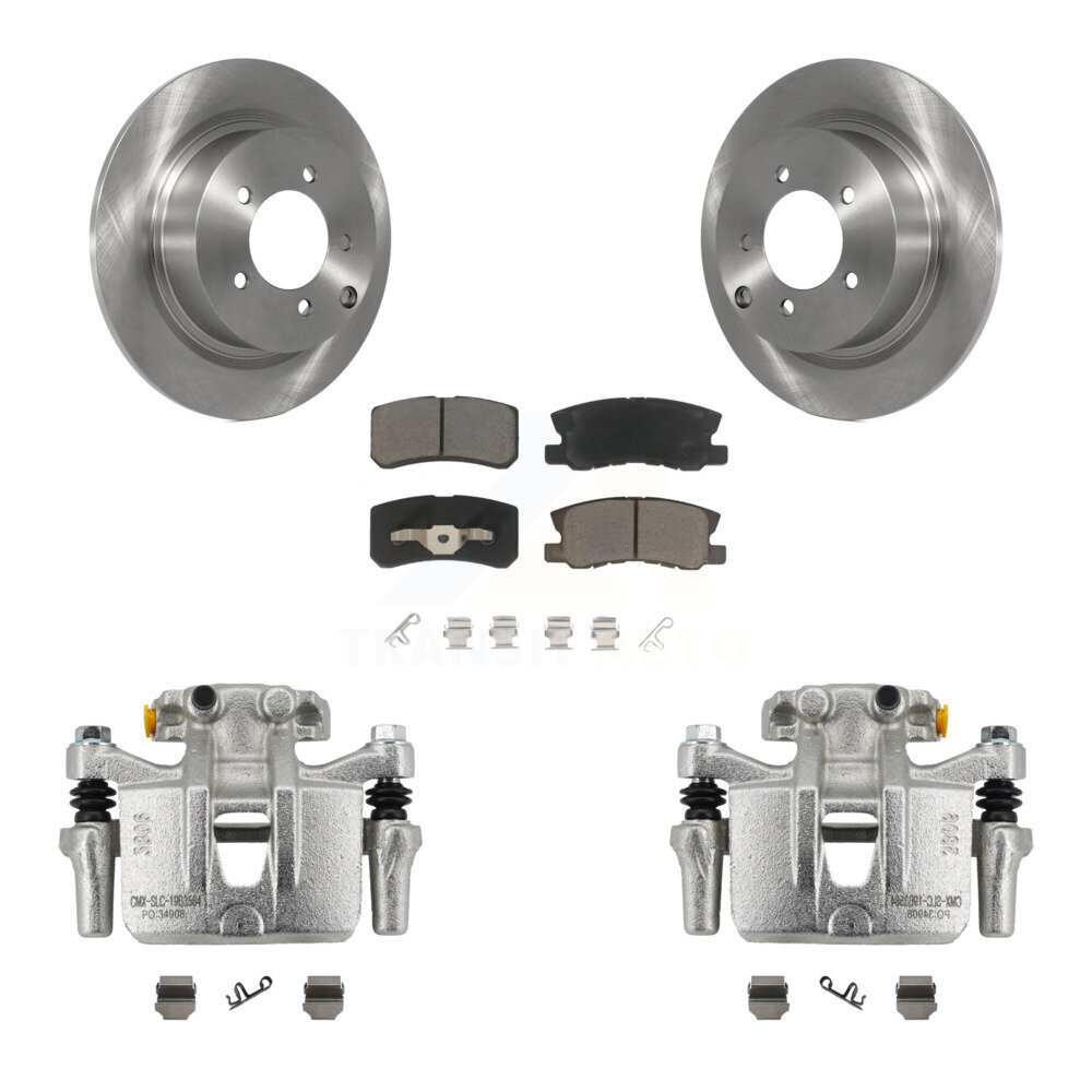 Rear Disc Brake Caliper Rotors And Ceramic Pads Kit For Mitsubishi Outlander KC8-100421C