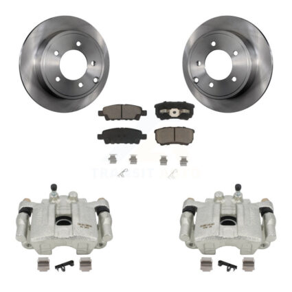 Rear Disc Brake Caliper Rotors And Ceramic Pads Kit For Dodge Caliber Mitsubishi Lancer KC8-100424C