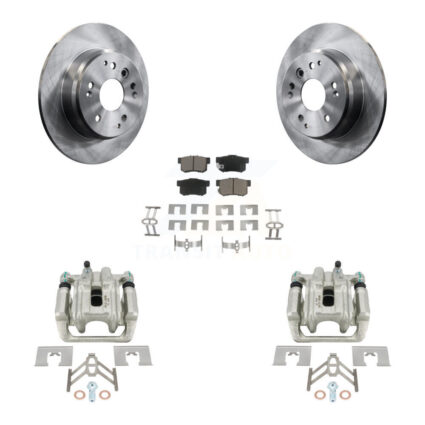Rear Disc Brake Caliper Rotors And Ceramic Pads Kit For Acura TL Honda Element KC8-100425C