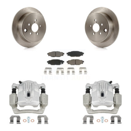 Rear Disc Brake Caliper Rotors And Ceramic Pads Kit For Subaru Outback Legacy KC8-100434C