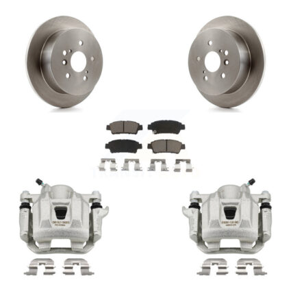 Rear Disc Brake Caliper Rotors And Ceramic Pads Kit For 2004-2010 Toyota Sienna KC8-100446C