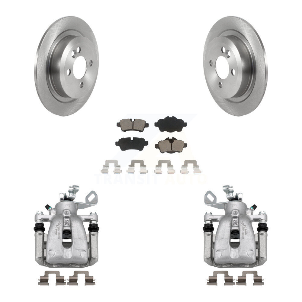 Rear Disc Brake Caliper Rotors And Ceramic Pads Kit For Mini Cooper KC8-100447C