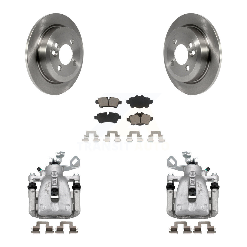 Rear Disc Brake Caliper Rotors And Ceramic Pads Kit For Mini Cooper KC8-100448C