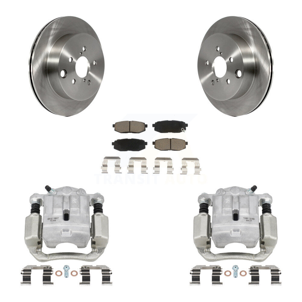 Rear Disc Brake Caliper Rotors And Ceramic Pads Kit For 2014-2018 Subaru Forester 2.0L KC8-100454C