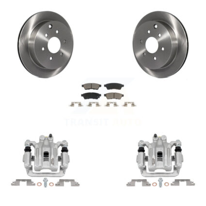 Rear Disc Brake Caliper Rotors Ceramic Pad Kit For Nissan Frontier Xterra Suzuki Equator KC8-100456C