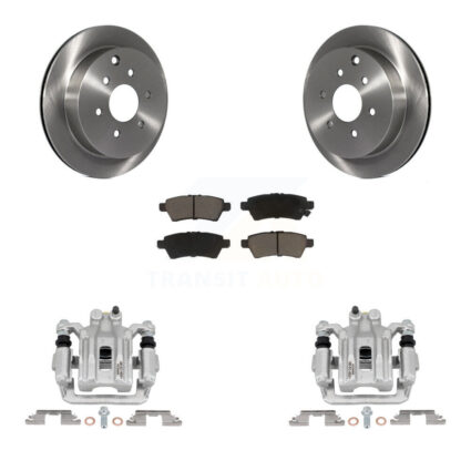 Rear Disc Brake Caliper Rotors And Ceramic Pads Kit For 2006-2007 Nissan Xterra KC8-100457C