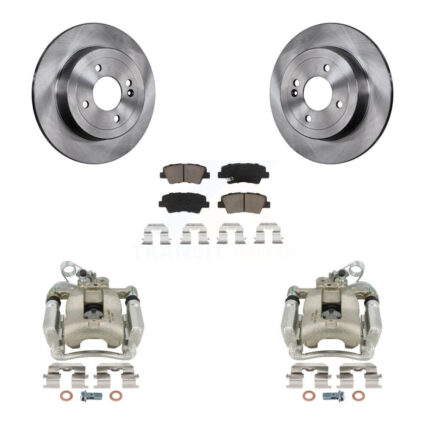 Rear Disc Brake Caliper Rotors And Ceramic Pads Kit For Kia Rio KC8-100464C