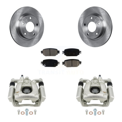 Rear Disc Brake Caliper Rotors And Ceramic Pads Kit For Mazda 3 Sport KC8-100466C