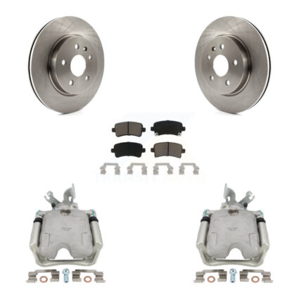 Rear Disc Brake Caliper Rotors And Ceramic Pads Kit For Buick LaCrosse Allure KC8-100472C
