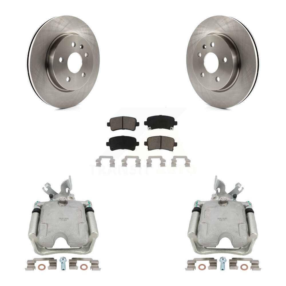 Rear Disc Brake Caliper Rotors And Ceramic Pads Kit For Buick LaCrosse Allure KC8-100472C