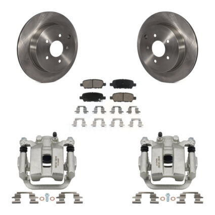 Rear Disc Brake Caliper Rotors And Ceramic Pads Kit For Nissan Murano Quest KC8-100473C