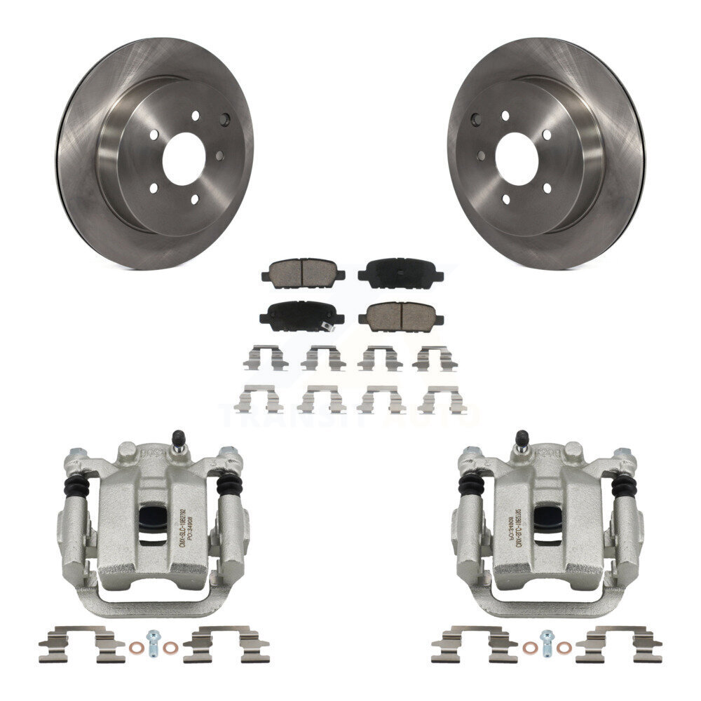 Rear Disc Brake Caliper Rotors And Ceramic Pads Kit For Nissan Murano Quest KC8-100473C