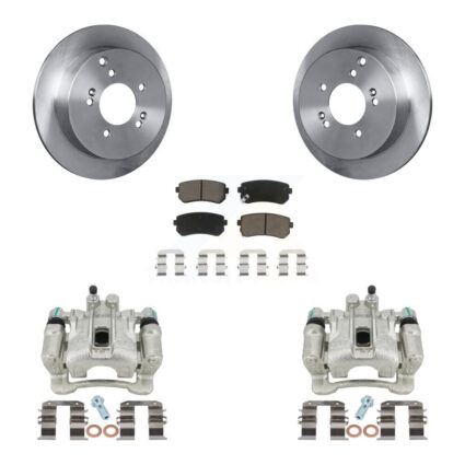 Rear Disc Brake Caliper Rotors And Ceramic Pads Kit For Hyundai Tucson Kia Sportage AWD KC8-100476C