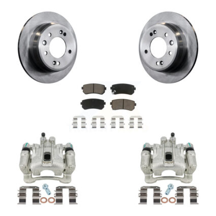 Rear Disc Brake Caliper Rotors And Ceramic Pads Kit For Hyundai Tucson Kia Sportage FWD KC8-100477C