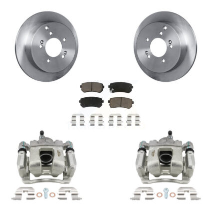 Rear Disc Brake Caliper Rotors & Ceramic Pad Kit For 2016 Kia Sportage AWD From 12 10 15 KC8-100478C