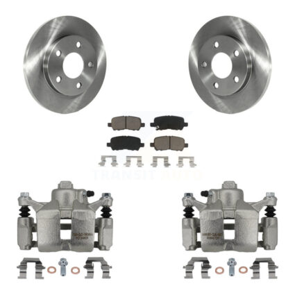 Rear Disc Brake Caliper Rotors And Ceramic Pads Kit For Chevrolet Impala KC8-100480C