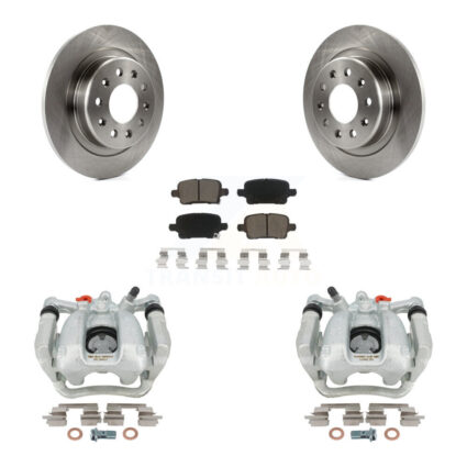 Rear Disc Brake Caliper Rotor & Ceramic Pad Kit For Chevrolet Equinox GMC Terrain Malibu KC8-100488C