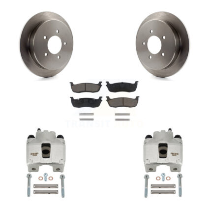 Rear Disc Brake Caliper Rotors And Ceramic Pads Kit For 1997-1998 Ford F-150 Expedition KC8-100494C