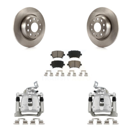 Rear Disc Brake Caliper Rotors And Ceramic Pads Kit For Volkswagen CC Passat KC8-100501C