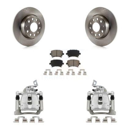 Rear Disc Brake Caliper Rotors And Ceramic Pads Kit For 2008 Volkswagen Passat 2.0L KC8-100502C