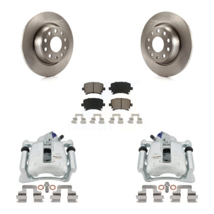 Rear Disc Brake Caliper Rotors And Ceramic Pads Kit For Volkswagen Tiguan CC KC8-100504C