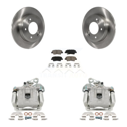 Rear Disc Brake Caliper Rotors And Ceramic Pads Kit For 2017-2020 Hyundai Elantra 2.0L KC8-100516C