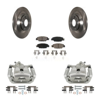 Rear Disc Brake Caliper Rotors And Ceramic Pads Kit For 2016-2022 Mazda CX-5 KC8-100525C