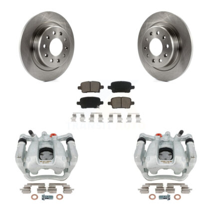 Rear Disc Brake Caliper Rotor & Ceramic Pad Kit For Buick LaCrosse Regal Sportback TourX KC8-100526C