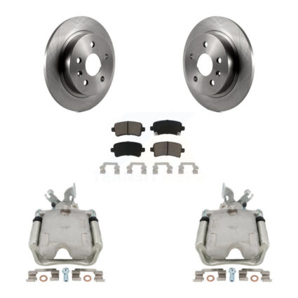 Rear Disc Brake Caliper Rotors Ceramic Pad Kit For Buick Regal LaCrosse With Solid Rotor KC8-100529C