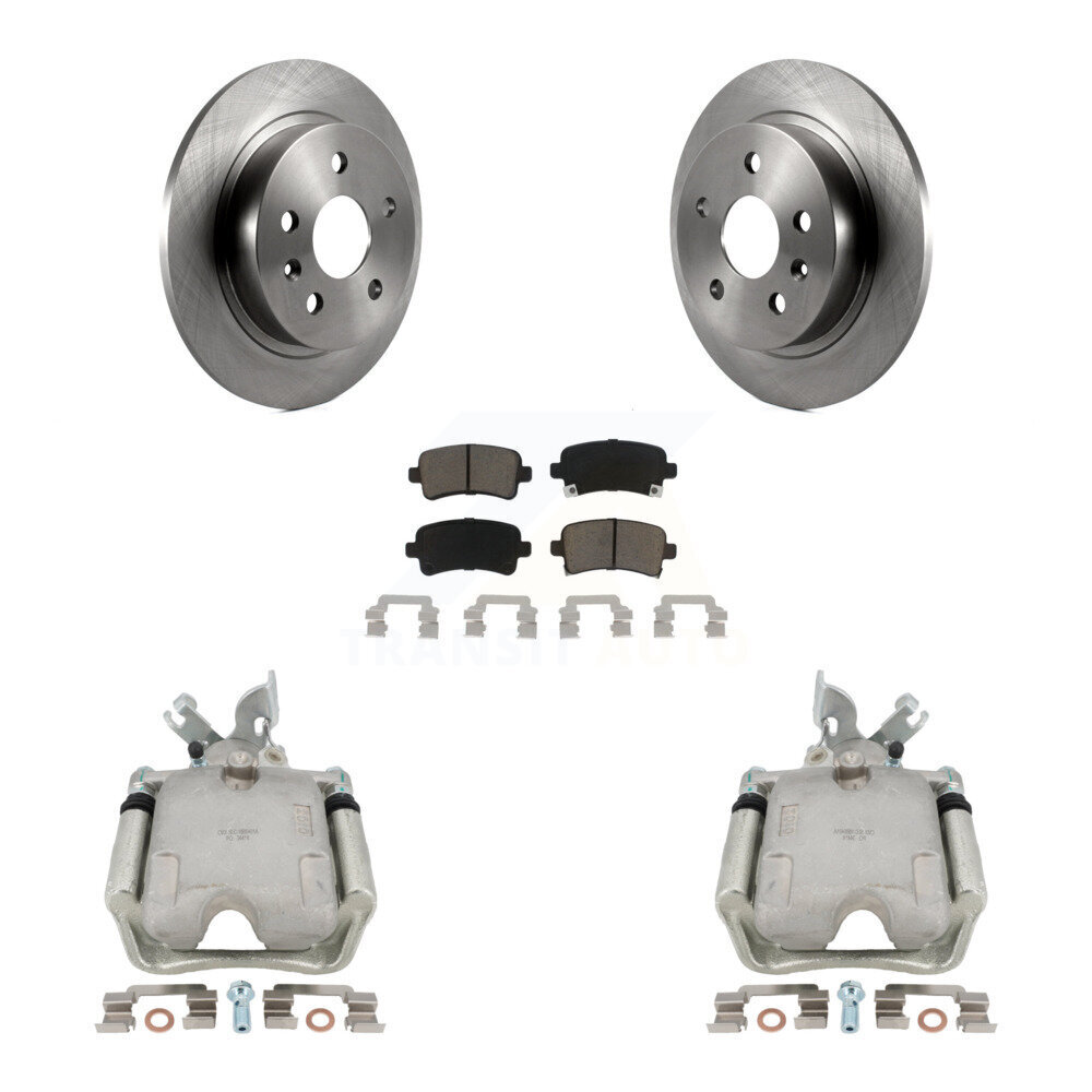 Rear Disc Brake Caliper Rotors Ceramic Pad Kit For Buick Regal LaCrosse With Solid Rotor KC8-100529C