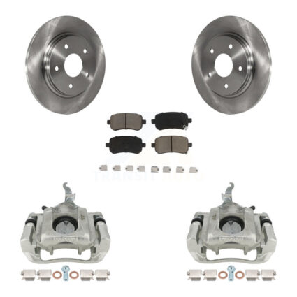 Rear Disc Brake Caliper Rotors And Ceramic Pads Kit For 2009-2011 Dodge Journey KC8-100539C
