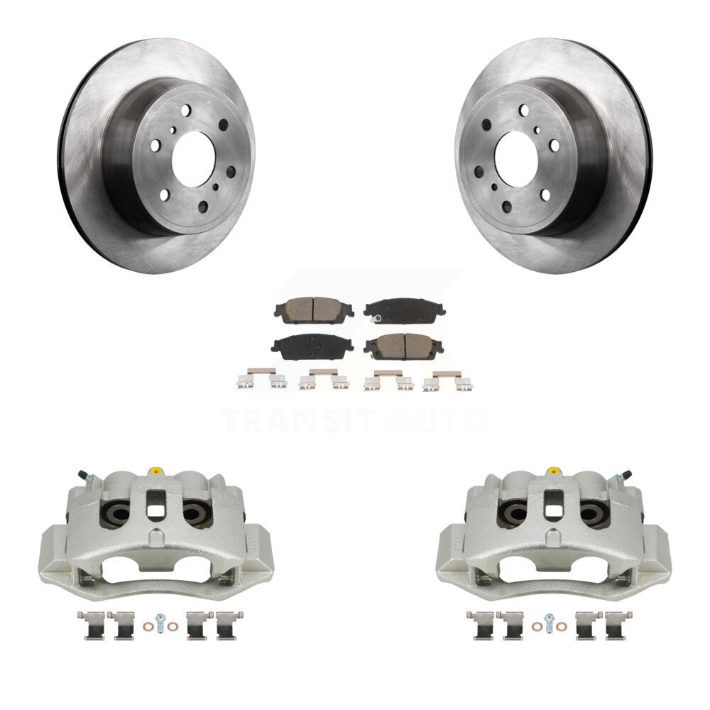 Rear Disc Brake Caliper Rotors And Ceramic Pads Kit For Chevrolet Suburban HD KC8-100542C