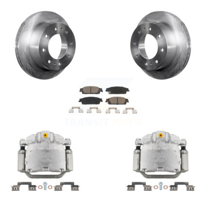 Rear Disc Brake Caliper Rotors And Ceramic Pads Kit For Chevrolet Suburban KC8-100543C