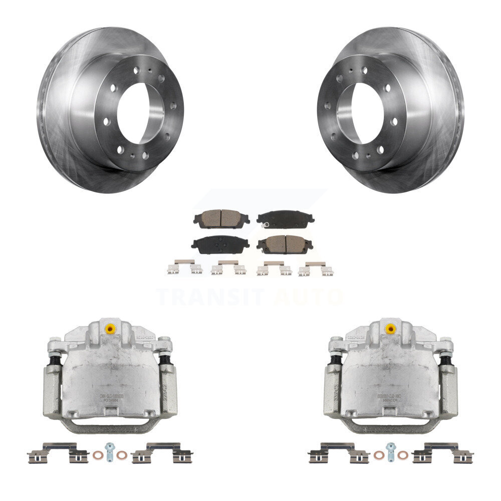 Rear Disc Brake Caliper Rotors And Ceramic Pads Kit For Chevrolet Suburban KC8-100543C