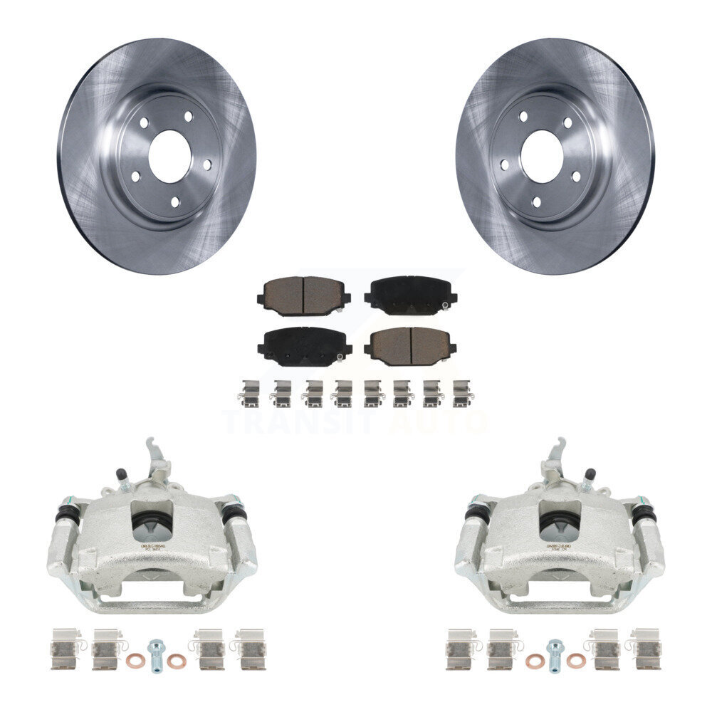 Rear Disc Brake Caliper Rotors And Ceramic Pads Kit For 2014-2020 Dodge Journey KC8-100548C