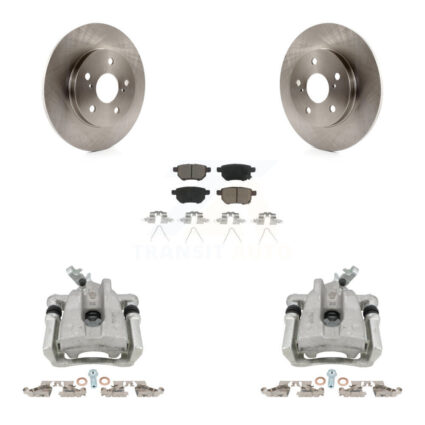 Rear Disc Brake Caliper Rotors And Ceramic Pads Kit For Toyota Matrix KC8-100554C