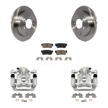 Rear Disc Brake Caliper Rotors And Ceramic Pads Kit For 2006-2009 Hyundai Azera KC8-100556C