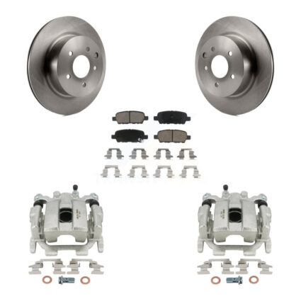 Rear Disc Brake Caliper Rotors And Ceramic Pads Kit For 2008-2012 INFINITI EX35 KC8-100557C