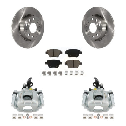 Rear Disc Brake Caliper Rotors And Ceramic Pads Kit For Volkswagen Jetta KC8-100578C