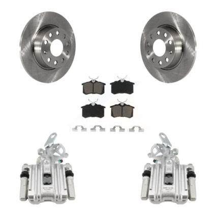 Rear Disc Brake Caliper Rotor Ceramic Pad Kit For Audi A3 With 272mm Diameter KC8-100579C