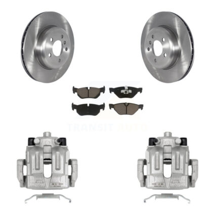 Rear Disc Brake Caliper Rotor & Ceramic Pad Kit For 2013 BMW 328i xDrive Coupe with 3.0L KC8-100590C
