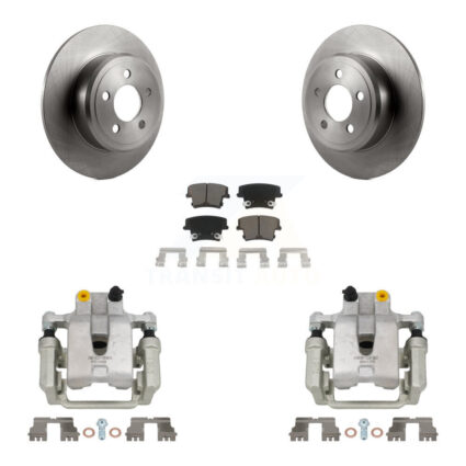 Rear Disc Brake Caliper Rotors Ceramic Pad Kit For Dodge Chrysler 300 Charger Challenger KC8-100593C