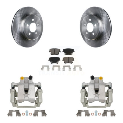Rear Disc Brake Caliper Rotor & Ceramic Pad Kit For Chrysler 300 Dodge Challenger Magnum KC8-100594C
