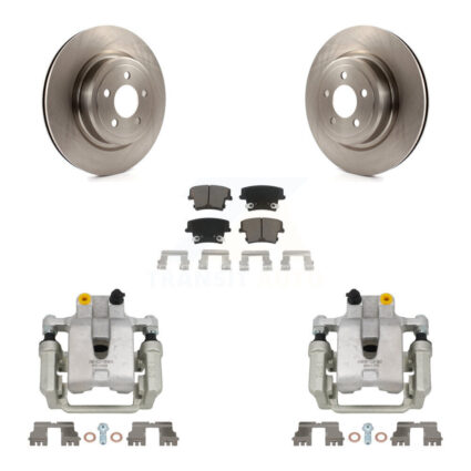 Rear Disc Brake Caliper Rotors And Ceramic Pad Kit For Dodge Charger With Police Package KC8-100595C