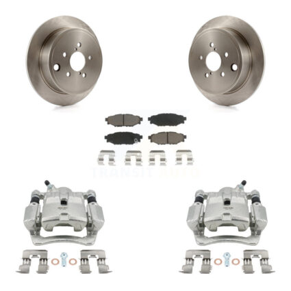 Rear Disc Brake Caliper Rotors And Ceramic Pads Kit For Subaru Impreza Forester WRX KC8-100596C