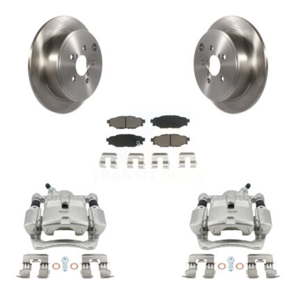 Rear Disc Brake Caliper Rotors And Ceramic Pads Kit For Subaru WRX KC8-100597C