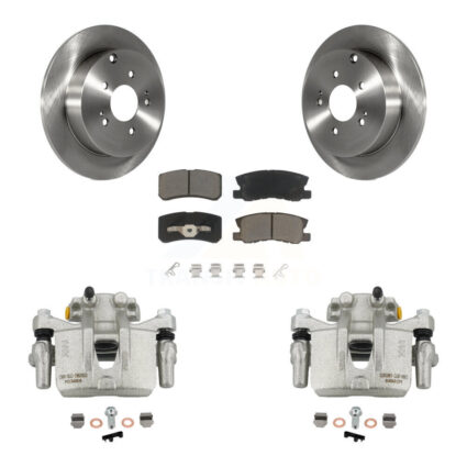 Rear Disc Brake Caliper Rotors And Ceramic Pads Kit For Mitsubishi Endeavor KC8-100598C