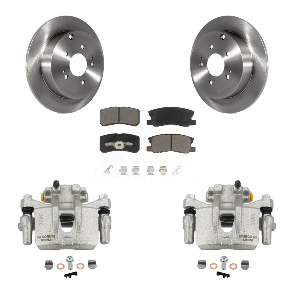 Rear Disc Brake Caliper Rotors And Ceramic Pads Kit For Mitsubishi Endeavor KC8-100598C